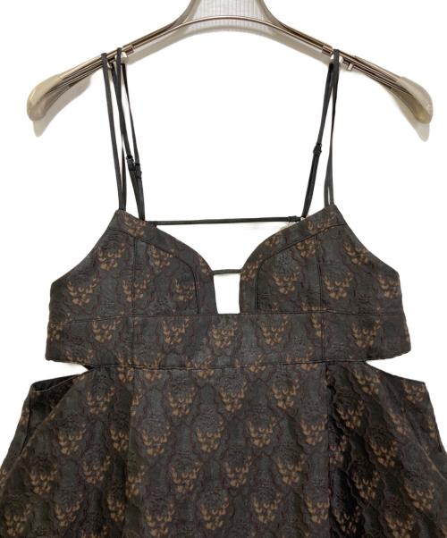 ANOGH（アノフ）ANOGH (アノフ) JACQUARD CAMISOLE DRESS　AMW-22A-26 ブラック サイズ:Freeの古着・服飾アイテム