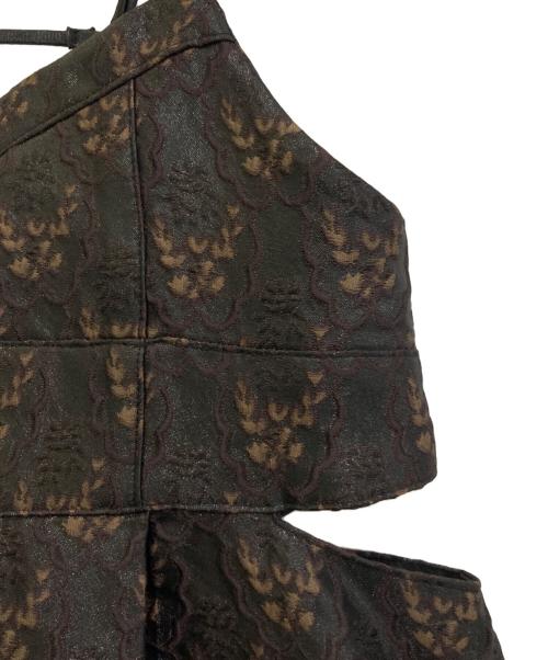 ANOGH（アノフ）ANOGH (アノフ) JACQUARD CAMISOLE DRESS　AMW-22A-26 ブラック サイズ:Freeの古着・服飾アイテム