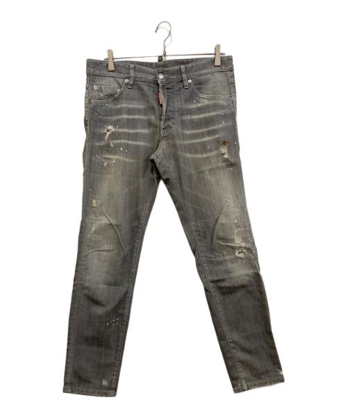 DSQUARED2（ディースクエアード）DSQUARED2 (ディースクエアード) デニムパンツ　S74LB0475 グレー サイズ:48の古着・服飾アイテム
