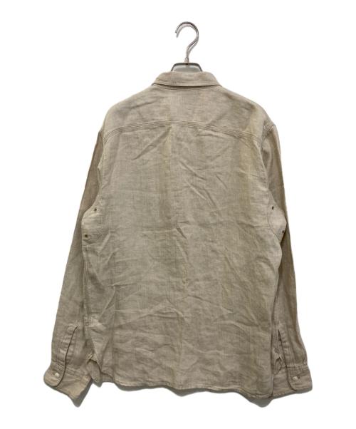 RRL（ダブルアールエル）RRL (ダブルアールエル) Linen Herringbone Twill Workshirt ベージュ サイズ:Mの古着・服飾アイテム