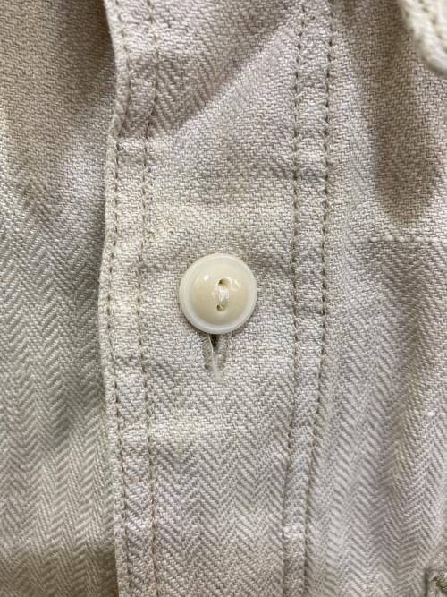 RRL（ダブルアールエル）RRL (ダブルアールエル) Linen Herringbone Twill Workshirt ベージュ サイズ:Mの古着・服飾アイテム