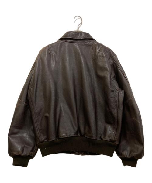CHEVIGNON（シェビニオン）CHEVIGNON (シェビニオン) レザーフライトジャケット ブラウン サイズ:Lの古着・服飾アイテム