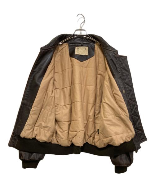 CHEVIGNON（シェビニオン）CHEVIGNON (シェビニオン) レザーフライトジャケット ブラウン サイズ:Lの古着・服飾アイテム
