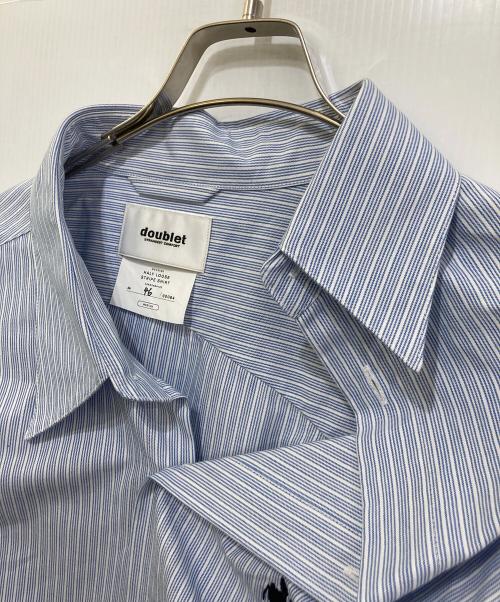 doublet（ダブレット）doublet (ダブレット) HALF LOOSE STRIPE SHIRT　23AW24SH133 ブルー サイズ:Mの古着・服飾アイテム