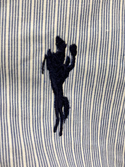 doublet（ダブレット）doublet (ダブレット) HALF LOOSE STRIPE SHIRT　23AW24SH133 ブルー サイズ:Mの古着・服飾アイテム
