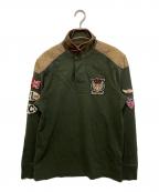 POLO RALPH LAURENポロ・ラルフローレン）の古着「モーターサイクルラガーシャツ」｜カーキ