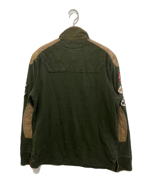 POLO RALPH LAUREN（ポロ・ラルフローレン）POLO RALPH LAUREN (ポロ・ラルフローレン) モーターサイクルラガーシャツ カーキ サイズ:Lの古着・服飾アイテム