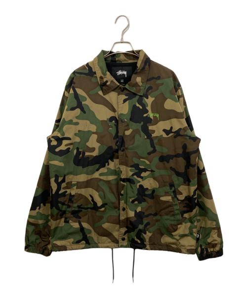 stussy（ステューシー）stussy (ステューシー) Camo Cruize Coach オリーブ サイズ:Lの古着・服飾アイテム