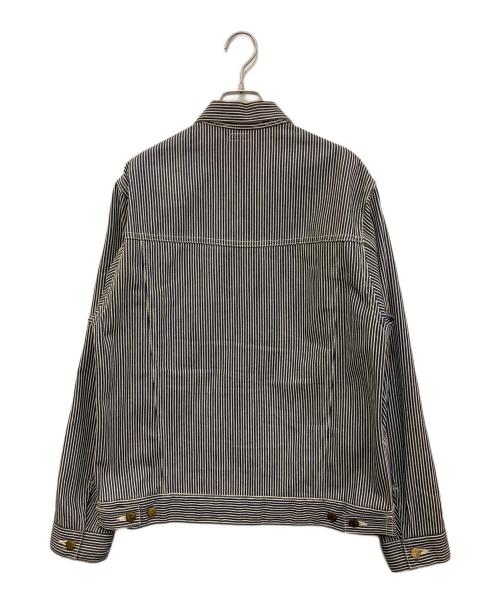 BELAFONTE（ベラフォンテ）BELAFONTE (ベラフォンテ) ヒッコリーストライプジップジャケット ネイビー サイズ:Lの古着・服飾アイテム