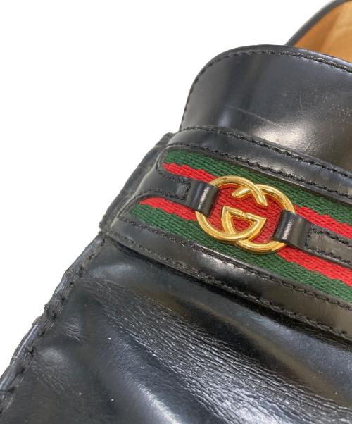 GUCCI（グッチ）GUCCI (グッチ) インターロッキングGローファー ブラック サイズ:7 1/2の古着・服飾アイテム