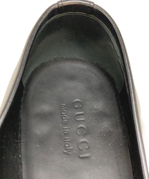 GUCCI（グッチ）GUCCI (グッチ) Uチップコインローファー ブラック サイズ:8 1/2の古着・服飾アイテム