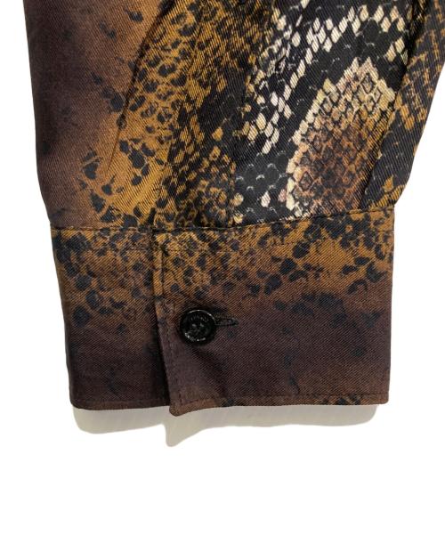 VERSACE（ヴェルサーチェ）VERSACE (ヴェルサーチェ) バロック メデューサ パイソン柄 長袖シャツ イエロー サイズ:38の古着・服飾アイテム