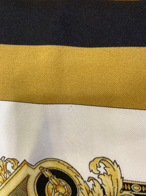 VERSACE（ヴェルサーチェ）VERSACE (ヴェルサーチェ) バロック メデューサ パイソン柄 長袖シャツ イエロー サイズ:38の古着・服飾アイテム