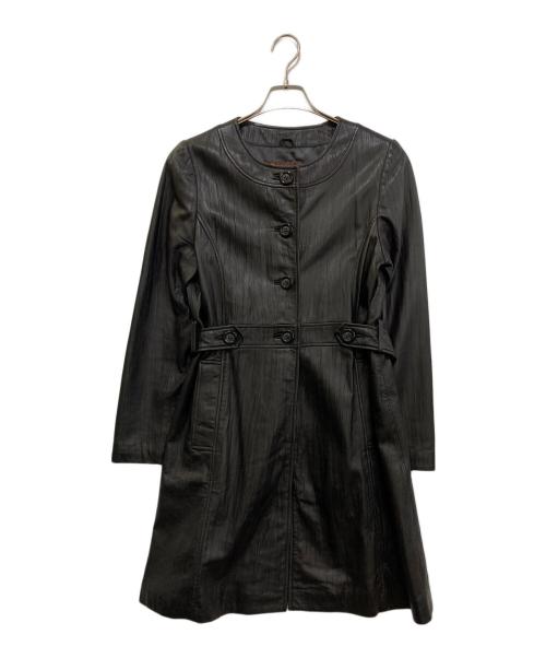 BALMAIN（バルマン）BALMAIN (バルマン) レザーコート ブラック サイズ:不明(実寸をご参考下さい)の古着・服飾アイテム
