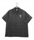 DOG TOWNドッグ タウン）の古着「総柄シャツ」｜ブラック