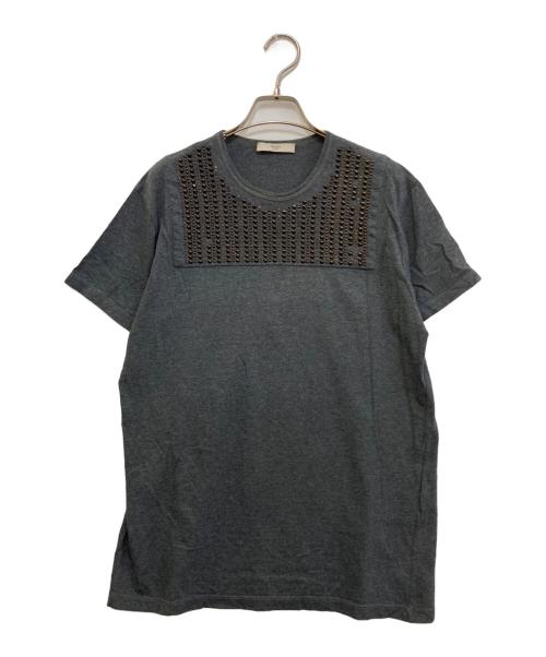 PRADA（プラダ）PRADA (プラダ) ビジューカットソー グレー サイズ:Lの古着・服飾アイテム