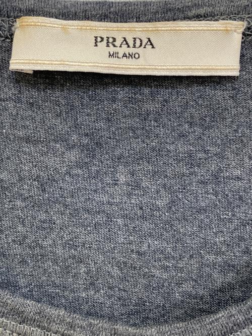 PRADA（プラダ）PRADA (プラダ) ビジューカットソー グレー サイズ:Lの古着・服飾アイテム