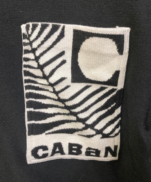 CABAN（キャバン）CABaN (キャバン) コットンカシミヤ ポロカーディガン ブラック サイズ:Lの古着・服飾アイテム