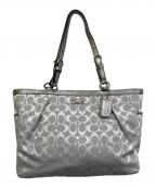 COACHコーチ）の古着「シグネチャートートバッグ　F17725」｜シルバー