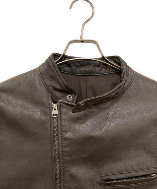 BEAMS（ビームス）BEAMS (ビームス) ゴートスキンレザージャケット ブラウン サイズ:Lの古着・服飾アイテム