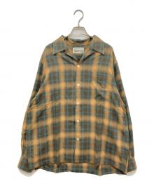 WACKO MARIA（ワコマリア）の古着「オンブレチェックオープンカラーシャツ」｜ブラウン