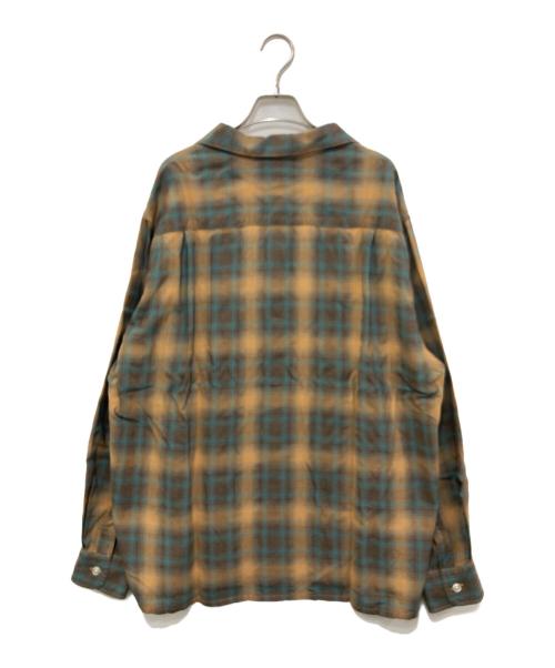 WACKO MARIA（ワコマリア）WACKO MARIA (ワコマリア) オンブレチェックオープンカラーシャツ ブラウン サイズ:XLの古着・服飾アイテム