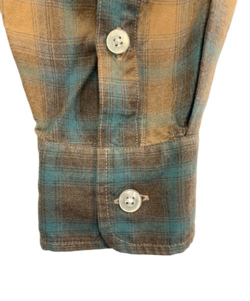 WACKO MARIA（ワコマリア）WACKO MARIA (ワコマリア) オンブレチェックオープンカラーシャツ ブラウン サイズ:XLの古着・服飾アイテム