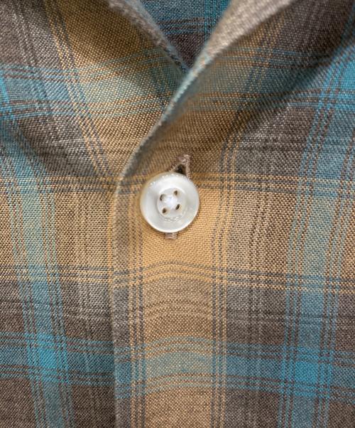 WACKO MARIA（ワコマリア）WACKO MARIA (ワコマリア) オンブレチェックオープンカラーシャツ ブラウン サイズ:XLの古着・服飾アイテム