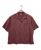 uniform experimentユニフォームエクスペリメント）の古着「S/S ITALIAN COLLAR SHIRT」｜レッド