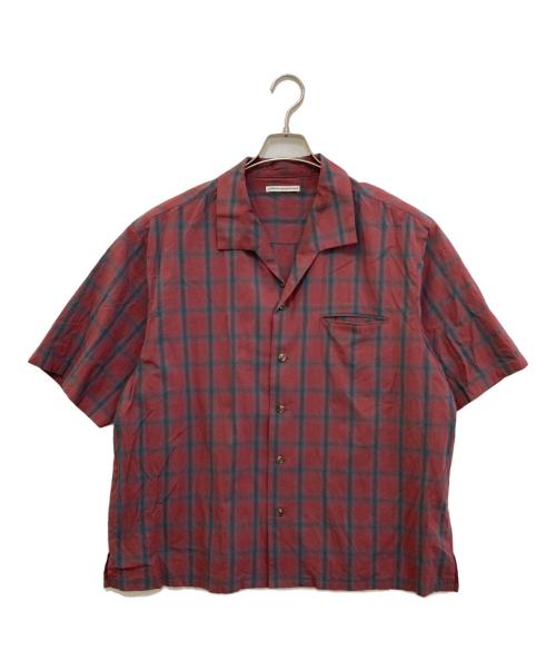 uniform experiment（ユニフォームエクスペリメント）uniform experiment (ユニフォームエクスペリメント) S/S ITALIAN COLLAR SHIRT レッド サイズ:3の古着・服飾アイテム