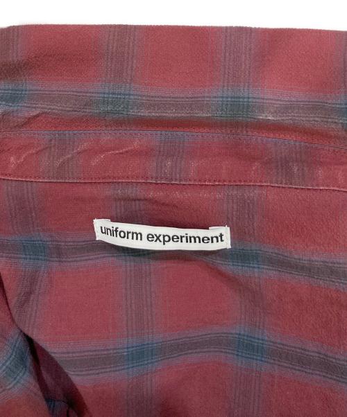 uniform experiment（ユニフォームエクスペリメント）uniform experiment (ユニフォームエクスペリメント) S/S ITALIAN COLLAR SHIRT レッド サイズ:3の古着・服飾アイテム