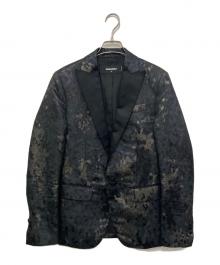 DSQUARED2（ディースクエアード）の古着「Jacquard Polyester Blend Sport Coat」｜ブラック