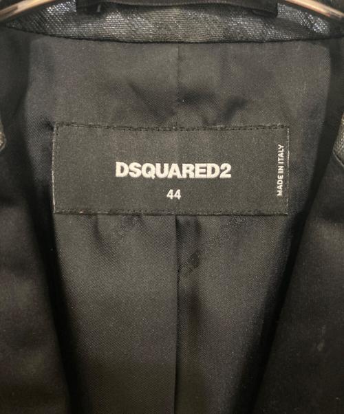 DSQUARED2（ディースクエアード）DSQUARED2 (ディースクエアード) Jacquard Polyester Blend Sport Coat ブラック サイズ:44の古着・服飾アイテム