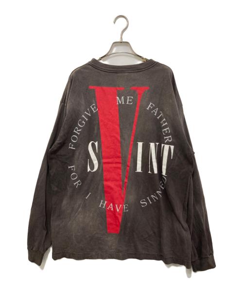 SAINT MICHAEL（セントマイケル）SAINT MICHAEL (セントマイケル) VLONE (ヴィーロン) LS TEE グレー サイズ:XLの古着・服飾アイテム