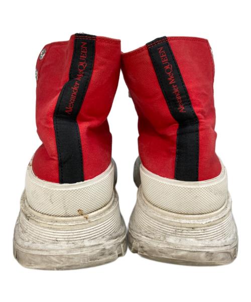 ALEXANDER McQUEEN（アレキサンダーマックイーン）ALEXANDER McQUEEN (アレキサンダーマックイーン) Thread Slick Boots レッド サイズ:42の古着・服飾アイテム