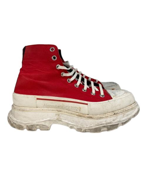 ALEXANDER McQUEEN（アレキサンダーマックイーン）ALEXANDER McQUEEN (アレキサンダーマックイーン) Thread Slick Boots レッド サイズ:42の古着・服飾アイテム