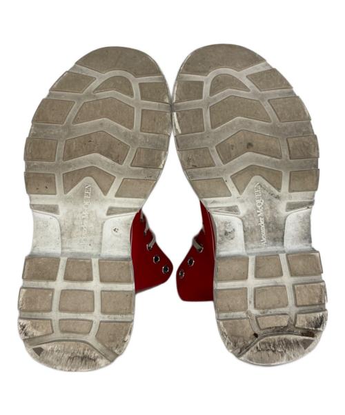 ALEXANDER McQUEEN（アレキサンダーマックイーン）ALEXANDER McQUEEN (アレキサンダーマックイーン) Thread Slick Boots レッド サイズ:42の古着・服飾アイテム