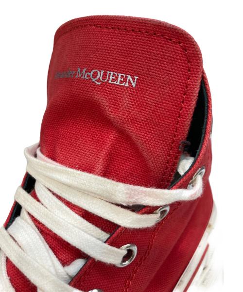 ALEXANDER McQUEEN（アレキサンダーマックイーン）ALEXANDER McQUEEN (アレキサンダーマックイーン) Thread Slick Boots レッド サイズ:42の古着・服飾アイテム