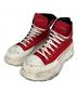 ALEXANDER McQUEEN（アレキサンダーマックイーン）の古着「Thread Slick Boots」｜レッド