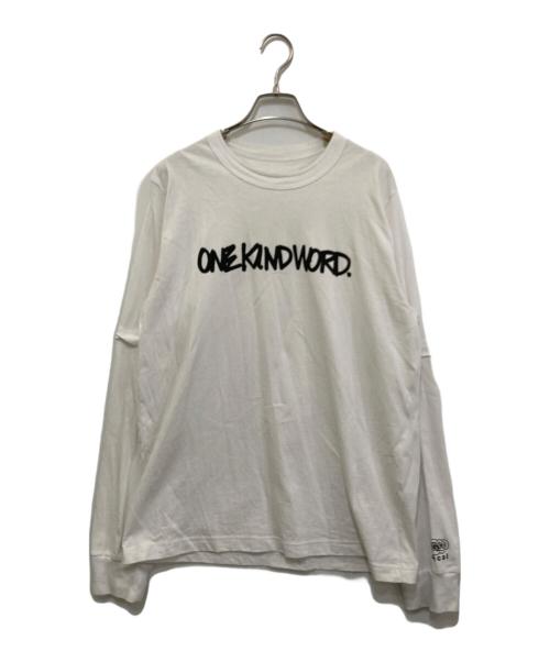 sacai（サカイ）sacai (サカイ) Eric Haze (エリック・ヘイズ) ONE KIND WORD Print LSV T-Shirts ホワイト サイズ:3の古着・服飾アイテム