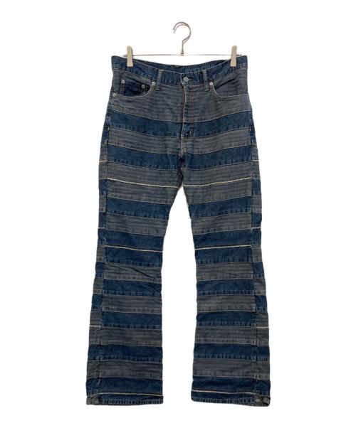 Hysteric Glamour（ヒステリックグラマー）Hysteric Glamour (ヒステリックグラマー) ツギハギスクラッチフレアデニムパンツ インディゴ サイズ:32の古着・服飾アイテム