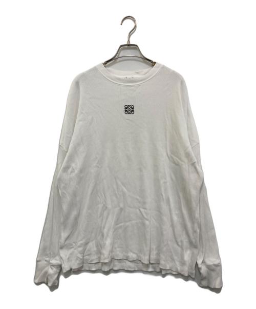 LOEWE（ロエベ）LOEWE (ロエベ) オーバーサイズフィット ロングスリーブ Tシャツ ホワイト サイズ:XSの古着・服飾アイテム