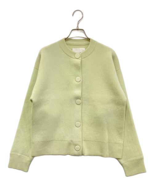 JIL SANDER（ジルサンダー）JIL SANDER (ジルサンダー) Wide Shoulder Knit Cardigan グリーン サイズ:34の古着・服飾アイテム