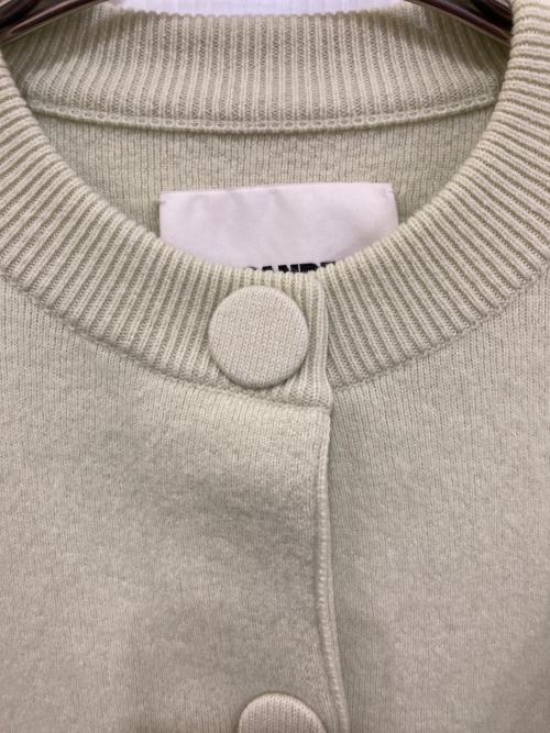 JIL SANDER（ジルサンダー）JIL SANDER (ジルサンダー) Wide Shoulder Knit Cardigan グリーン サイズ:34の古着・服飾アイテム