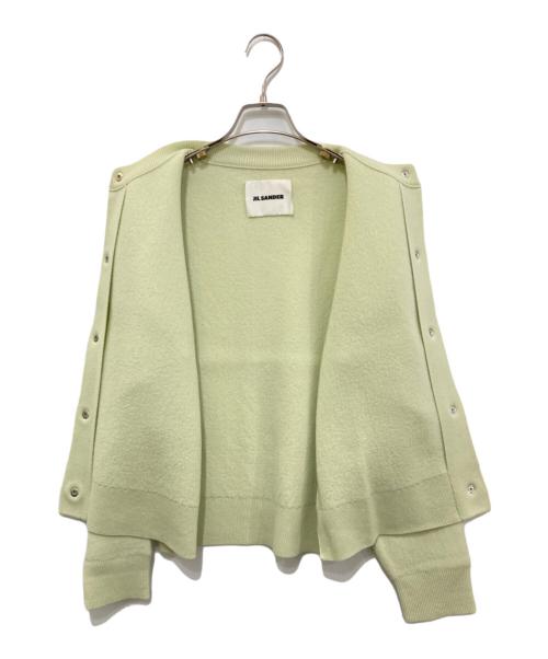 JIL SANDER（ジルサンダー）JIL SANDER (ジルサンダー) Wide Shoulder Knit Cardigan グリーン サイズ:34の古着・服飾アイテム