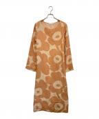 marimekkoマリメッコ）の古着「TYVARI UNIKKO DRESS」｜ベージュ