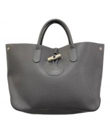 LONGCHAMP（ロンシャン）の古着「ロゾレザートートバッグ」｜グレー