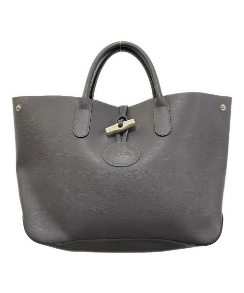 LONGCHAMP（ロンシャン）LONGCHAMP (ロンシャン) ロゾレザートートバッグ グレーの古着・服飾アイテム
