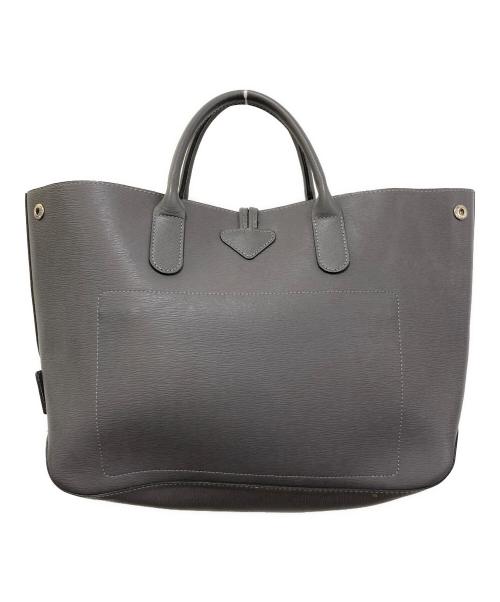 LONGCHAMP（ロンシャン）LONGCHAMP (ロンシャン) ロゾレザートートバッグ グレーの古着・服飾アイテム