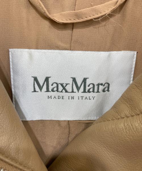 MaxMara（マックスマーラ）MaxMara (マックスマーラ) アルパカ シャギー ノーカラー ロングコート ベージュ サイズ:40の古着・服飾アイテム